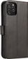 Këllëf telefoni Magnet Book Case për Samsung Galaxy A73, lëkurë artificiale, me bazë mbajtëse, i zi
