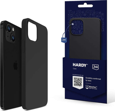 Kuti mbrojtëse 3mk Hardy për iPhone 13, silikon, MagSafe, e zezë