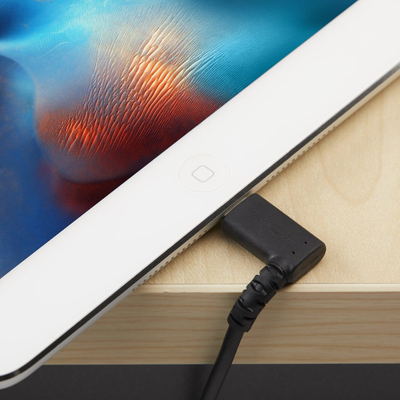 Kabllo StarTech USB A në Lightning, 2m, me kokë 90°, e zezë
