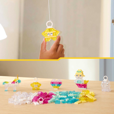 Kuti lodrash ndërtimi Magical Transparent Box, tulla shumëngjyrëshe, gjysmë të tejdukshme