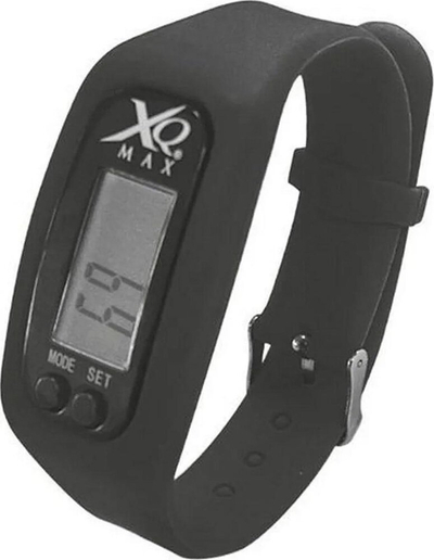 Orë sportive XQ Max, numërim hapash, ekran LCD, e zezë