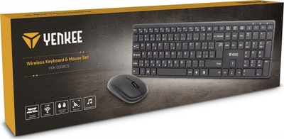 Set tastierë dhe mi Yenkee YKM 2008CS Combo Tribe, me tela, i zi