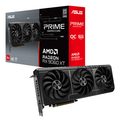 Kartë grafike Asus Radeon RX 9060 XT Prime OC, 16GB GDDR6, PCI Express, e zezë