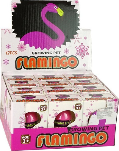 Vezë magjike rritëse Leantoys Flamingo, 6 cm, rozë