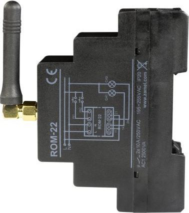 Pranues radio modular Zamel ROM-22, 2 kanale, montim në shina DIN