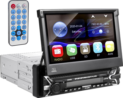 Radio makine Audiocore AC9100, ekran 7", Bluetooth, 4x50W, e zezë