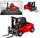 Model forklift koleksion Huina, metal, shkallë 1:80, i kuq