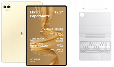 Tablet Huawei MatePad Pro 12.2 2024, 12.2", 12GB RAM 512GB, gold, me tastierë dhe stylus