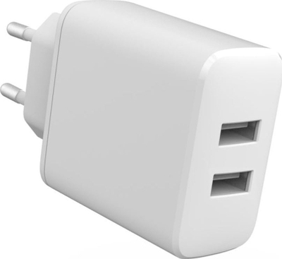 Karikues muri eSTUFF ES635005, 2x USB A, i bardhë