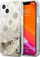 Mbrojtëse telefoni Guess Peony Liquid Glitter për iPhone 13 Mini 5.4", transparente, me shkëlqim flori