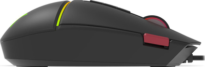 Гејминг глушец Krux Fuze Pro KRX0074, со кабел, RGB, црн