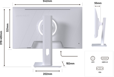 Monitor gaming JapanNext FHD 23.8", 75Hz, i zi