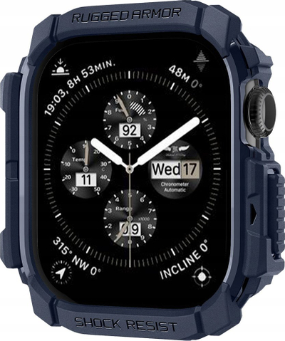 Kapele mbrojtëse Spigen Rugged Armor për Apple Watch 10 42mm, blu marinë