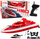 Lodër varkë me telekomandë Remote Controlled Motorboat RC 1:28, 2.4GHz, gjatësi 40cm, e kuqe
