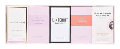 Set aroma Givenchy Mini, 3 x Parfume + 2 x Eau de Toilette
