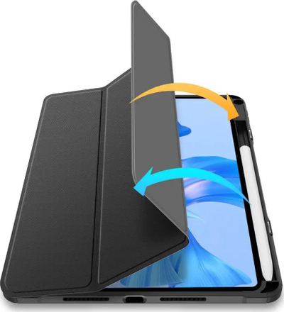 Këllëf tablet DuxDucis Toby Huawei MatePad Pro 11 2022, me kapak i zgjuar, me mbajtëse për stylus, i zi