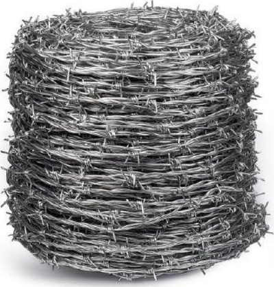 Tela gjembor i galvanizuar 2.5x2.0, 4 gjemba, 10kg, argjendtë