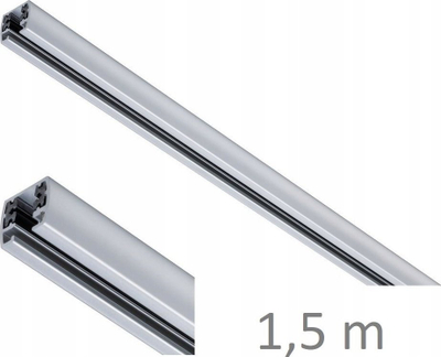 Shinë ndriçimi Paulmann URail, 150 cm, krom mat, alumin