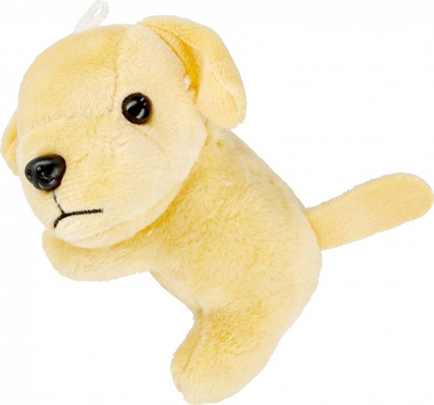 Lodër qen pelush Animals, me çantë, 12 cm, ngjyra t’përziera