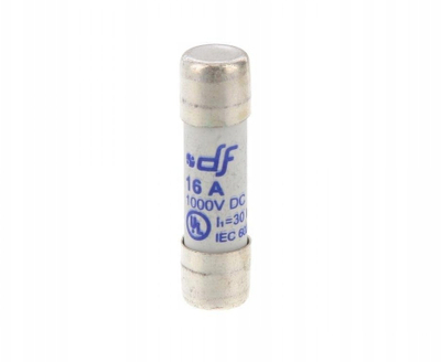 Цилиндрични осигурачи PV MOREK 491630 T2UK, 16A, 1000V DC, 10x38 mm