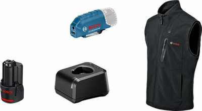 Jelek i ngrohtë Bosch GHV 12+18V XA, bateri 12V 2.0Ah, masa M, i zi