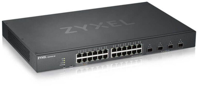 Свитч Zyxel XGS1930-28, управуван L3, гигабитен интернет, црн