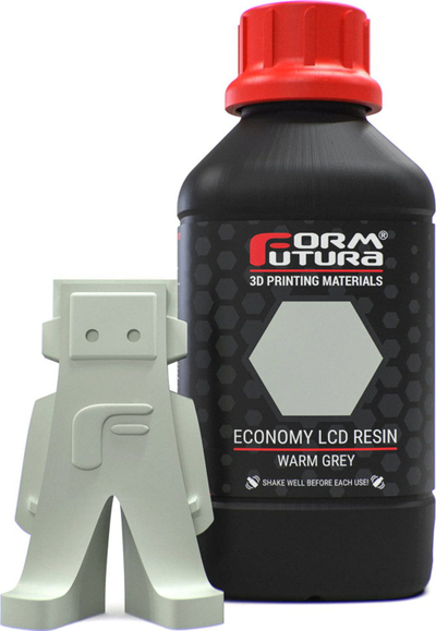 Rrëshirë 3D FormFutura Economy LCD Resin Warm Gray, 1kg, për printer LCD, gri e ngrohtë