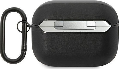 Mbulesë Mercedes AMG Leather Big Logo për AirPods Pro, lëkurë, e zezë