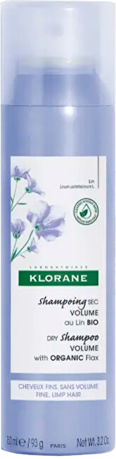 Shampo e thatë për flokë Klorane Bio Len, 150 ml