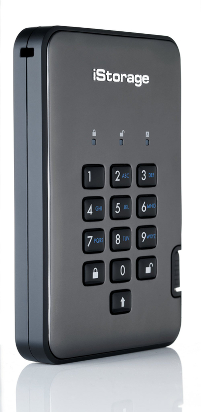 Hard disk i jashtëm iStorage DiskAshur PRO2, 4TB, USB 3.2, XTS AES 256 bit, i zi