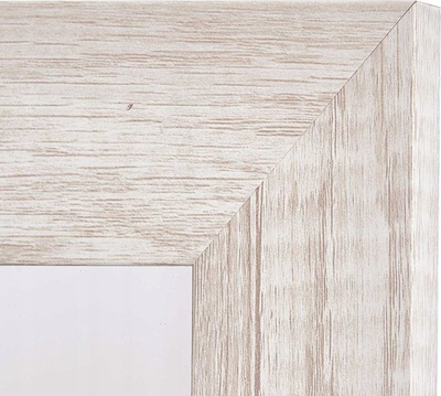 Pasqyrë muri Crystal Grey Wood, polistiren, 39 x 49 cm, gri natyrale