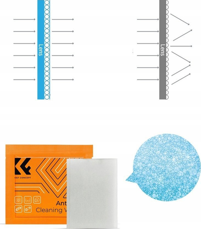 Lecka pastruese antimagullim K&amp;F Concept KF08.034, 50 copë, për lente dhe syze, portokalli