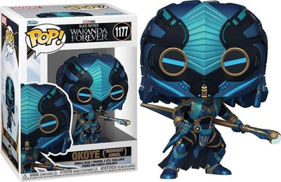 Figurë Funko POP Marvel Okoye Midnight Angel, vinil, edicion Black Panther Wakanda Forever, blu