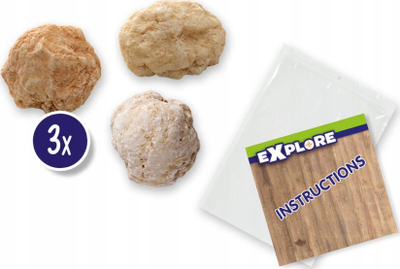 Set eksperimentesh SES Creative 25079 Break Open Geodes, 3 gurë gjeode, për fëmijë, shumëngjyrësh