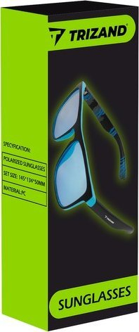 Syze dielli sportive për burra Polarized 18014, xhama të polarizum, mbrojtje UV, të zeza