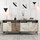 Komodë TV Kalune Design Milan, MDF 180cm, këmbë të larta, dru natyral me mermer
