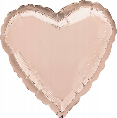 Balonë folje zemër Epee Balnek Standard, për helium, ari rose