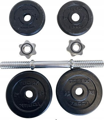 Set hantelash Toorx VAL15DGN, 15 kg, i zi me krom