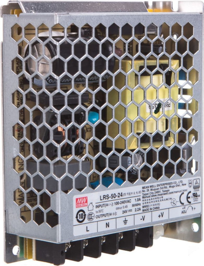 Furnizues energjie Mean Well LRS-50-24, 24V, 2.2A, gri metalik