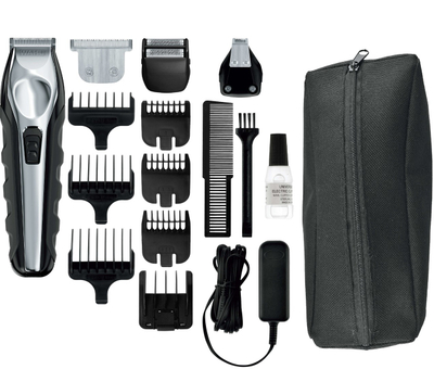 Set për rregullim flokësh dhe mjekre Wahl Multi Purpose Grooming Kit, pa kabllo, i zi