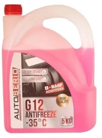 Antifriz Autoserio G12, 5kg, deri në -35°C, rozë