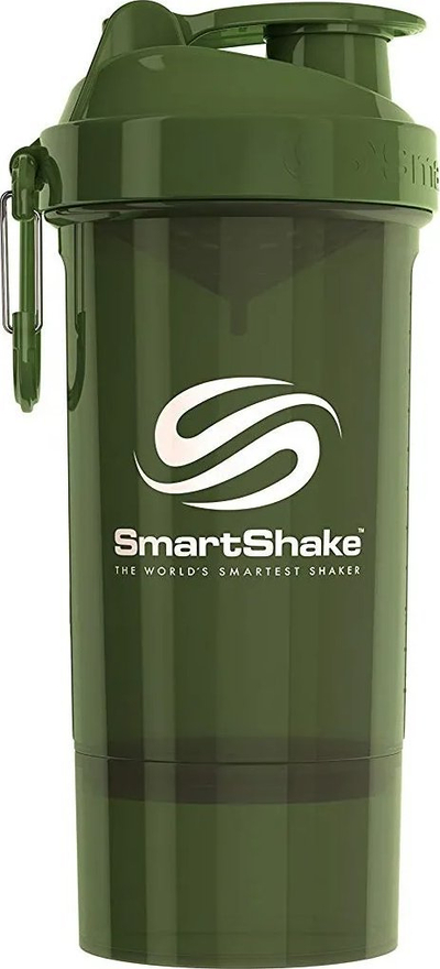 Shaker SmartShake ONE, 800ml, material pa BPA, jeshile ushtarake