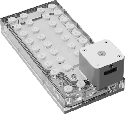 Distroplate për ftohje uji EK Water Blocks EK QuantumX Loophole D5 PWM, me pompë D5, argjend
