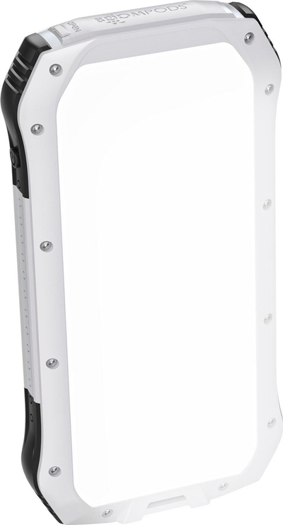 Powerbank Boompods Neutron, 10000mAh, me panel dielli, e bardhë