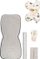 Set aksesorësh për karrocë Sensillo Deluxe Forest World, dyshek me dy anë, jastëk flutur, gri me figura pylli