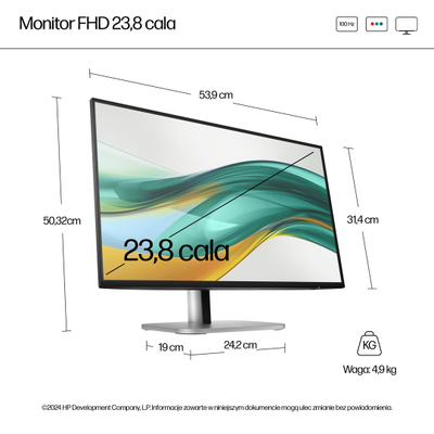 Monitor HP Series 5 Pro 23.8", Full HD, 100Hz, i zi
