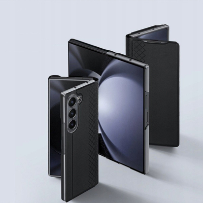 Mbulesë telefoni DUX DUCIS për Samsung Galaxy Z Fold 6 Bril Series, me stand, me xhep karte, e zezë