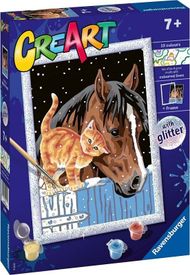 Set pikturimi Ravensburger CreArt Unusual Friends, me numra, 7+ vjeç