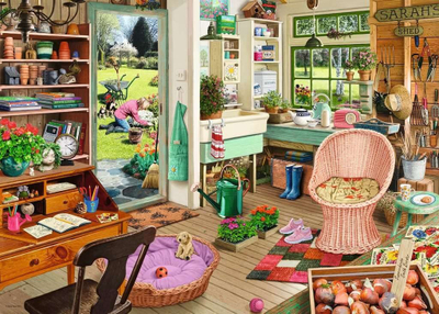 Puzzle Ravensburger The Gardener's Shed, 1000 copa, me ngjyra