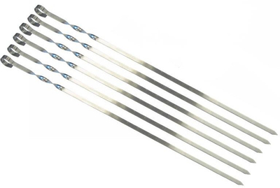 Shkopinj për shishlliq Modeco, set 6 copë, 60cm, inox